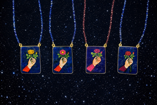 Pendent with lapis lazuli necklace